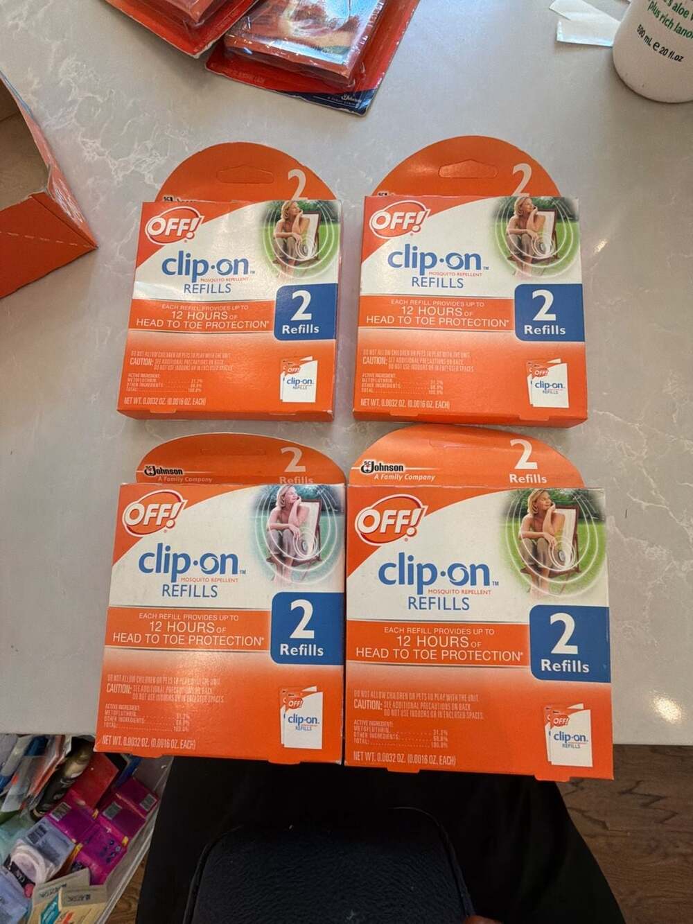 4 Pack OFF! Clip-On Mosquito Repellent Refills (8 Total Refills) ships out fast!
